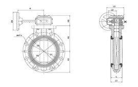 Small gear type butterfly valves diagram