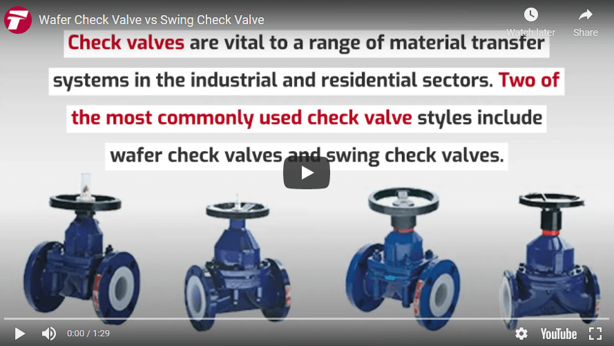 Wafer Check Valve vs. Swing Check Valve